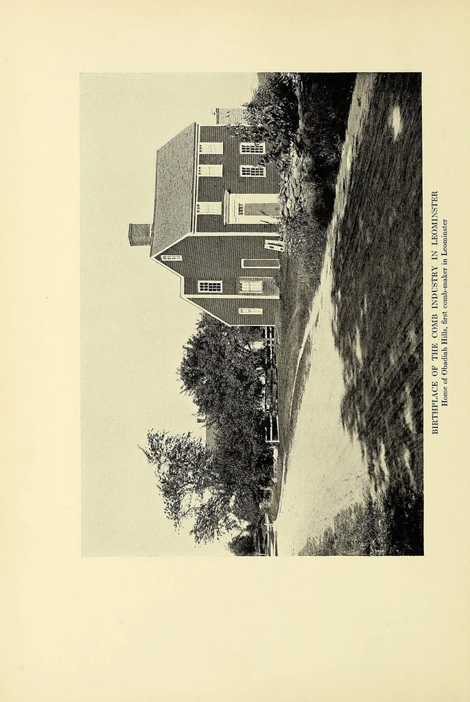 An illustration from Comb making in America, an account of the origin and development of the industry for which Leominster has become famous, to which are added pictures of many of the early comb makers and views of the old time comb shops, 1925, leaf 22