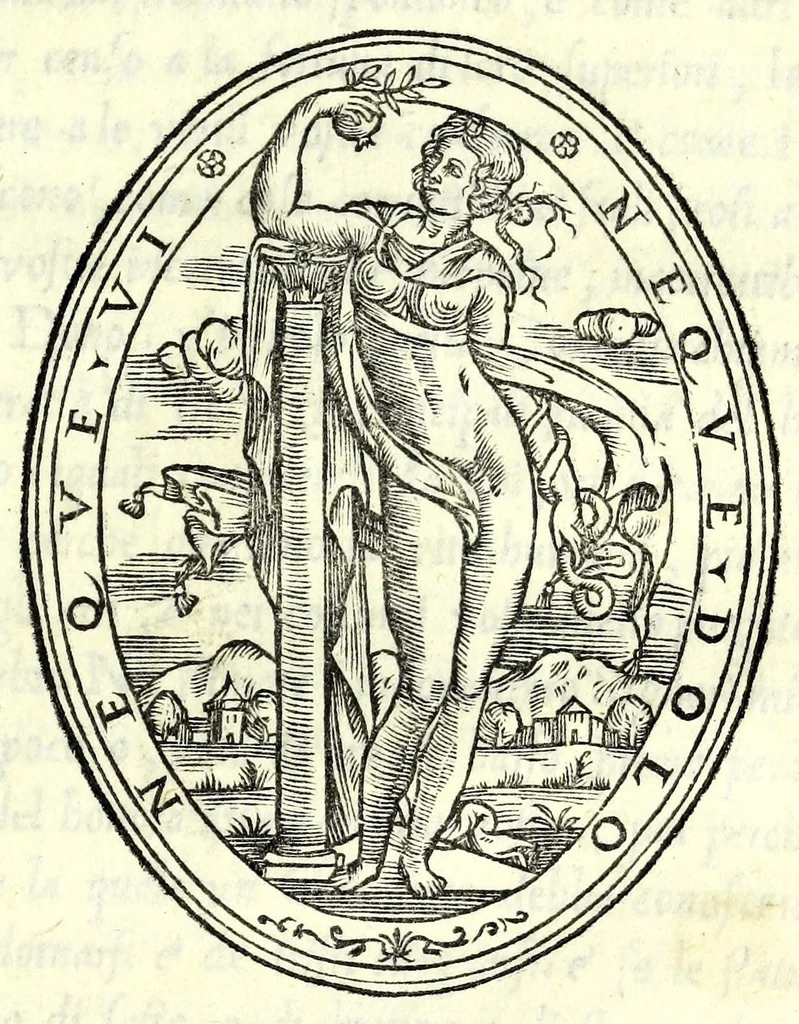 An illustration from Comedia del Contile chiamata La trinozzia, 1550, leaf 3