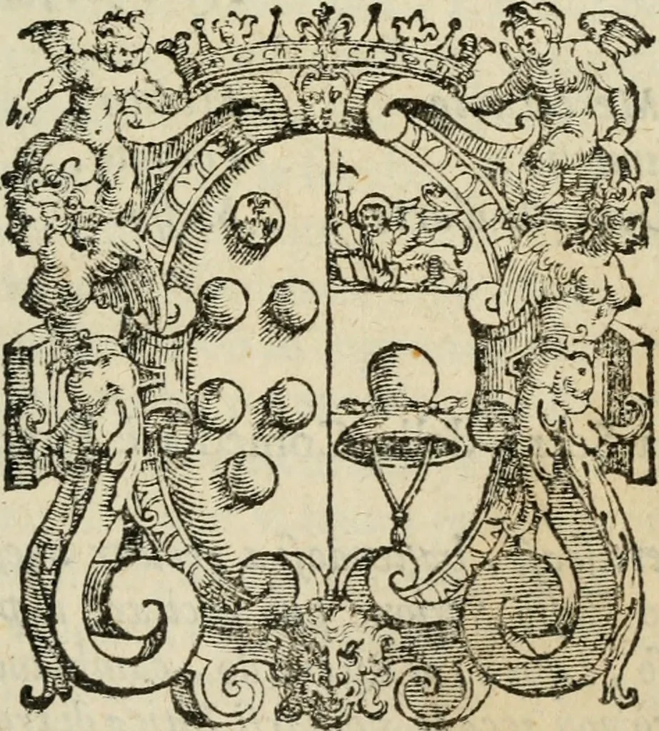 An illustration from Comedie di M. Gianmaria Cecchi, Fiorentino : Libro primo. Nel quale si contengono, La dote; La moglie; Il corredo; La stiaua; Il donzello; Gl'incantesimi; Lo spirito .., 1585, leaf 94