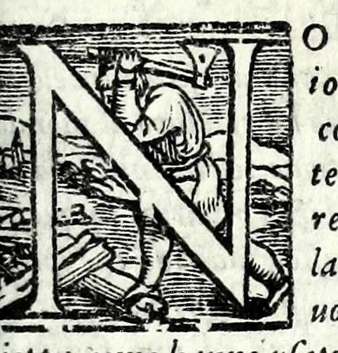 An illustration from Comedie di m. Girolamo Parabosco .., 1560, leaf 345