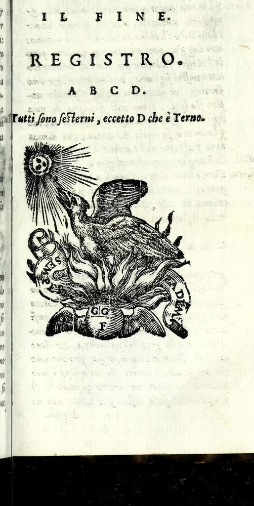 An illustration from Comedie di m. Girolamo Parabosco .., 1560, leaf 515