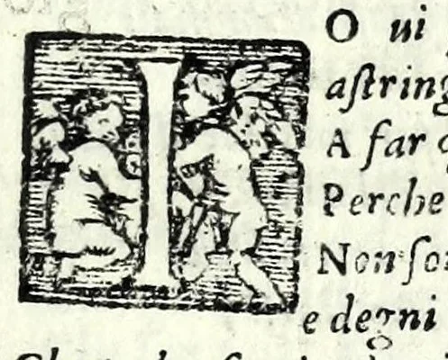 An illustration from Comedie di m. Girolamo Parabosco .., 1560, leaf 523