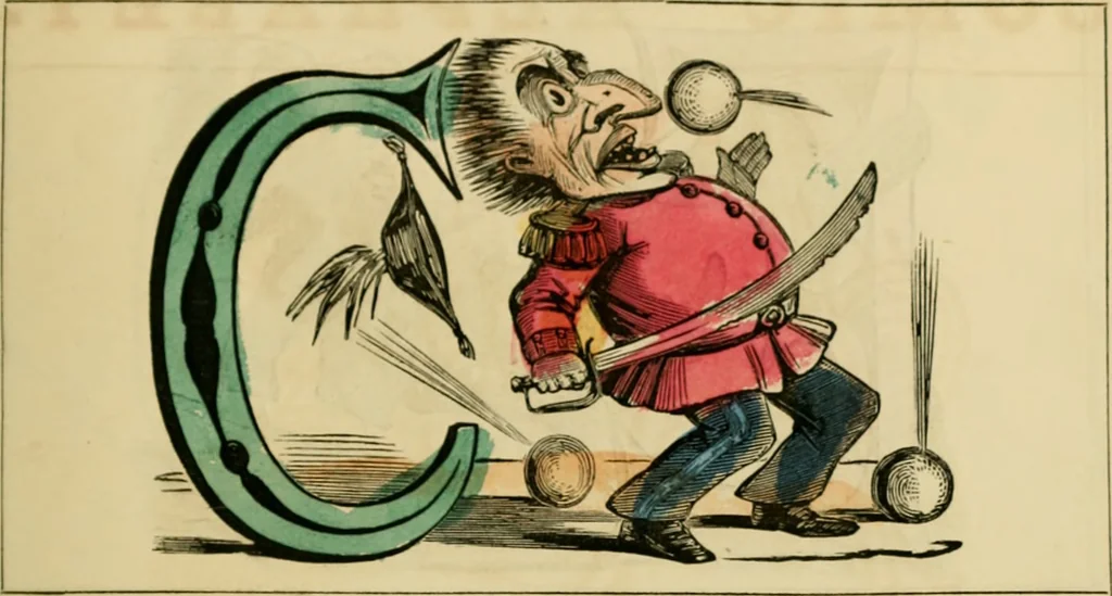 An illustration from The comic alphabet, 1847, leaf 2