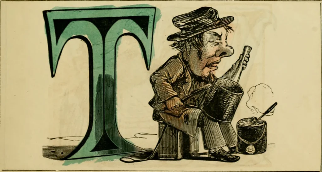 An illustration from The comic alphabet, 1847, leaf 8