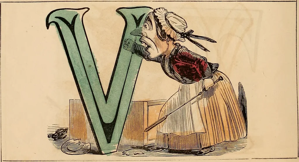 An illustration from The comic alphabet, 1847, leaf 9