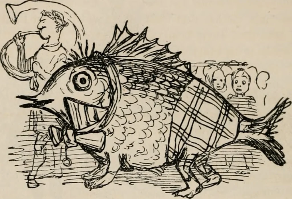 An illustration from The comic history of Rome, 1850, leaf 109