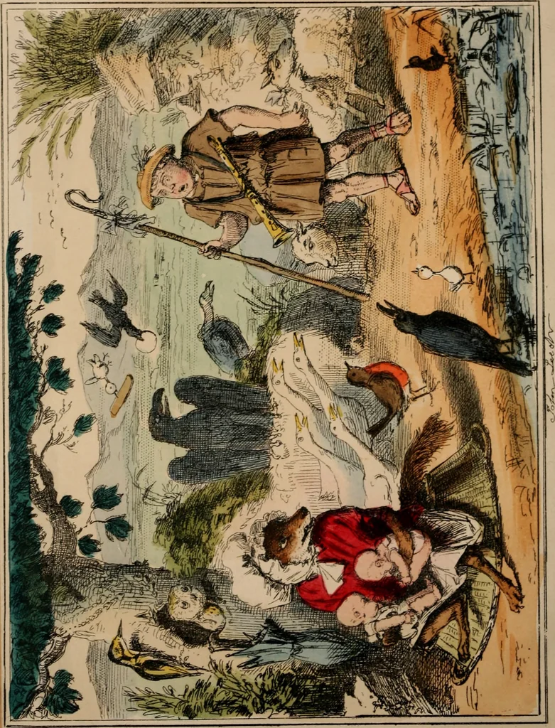 An illustration from The comic history of Rome, 1850, leaf 11