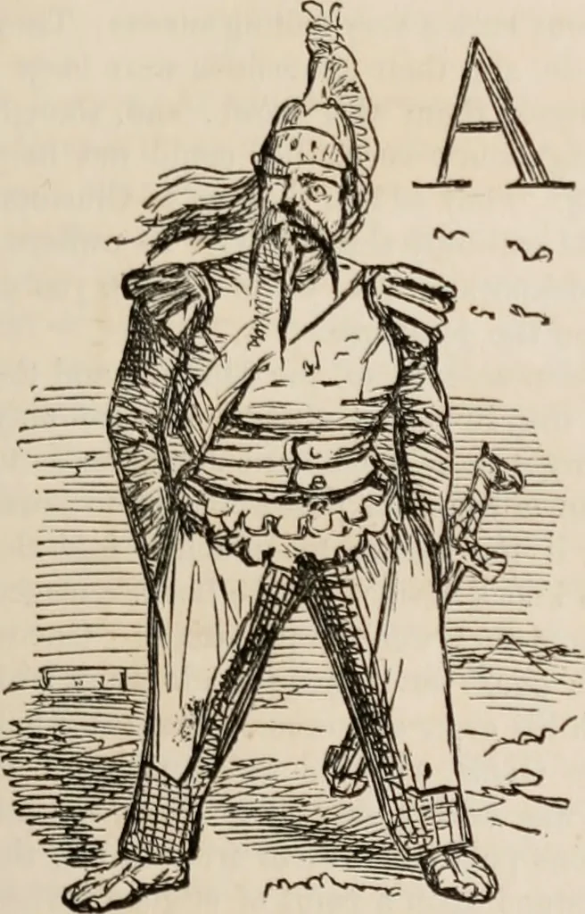 An illustration from The comic history of Rome, 1850, leaf 114