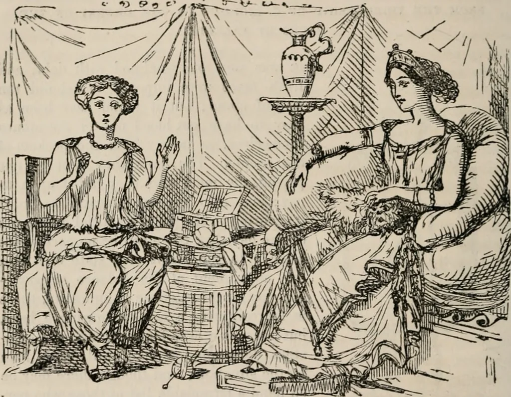 An illustration from The comic history of Rome, 1850, leaf 123