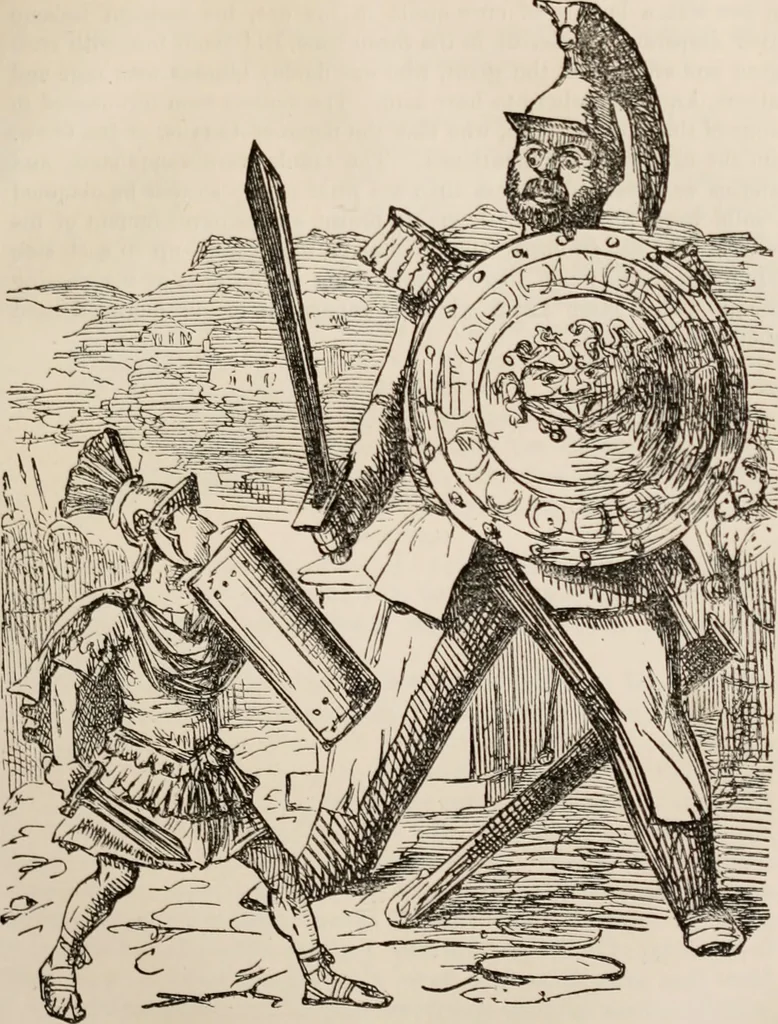 An illustration from The comic history of Rome, 1850, leaf 132