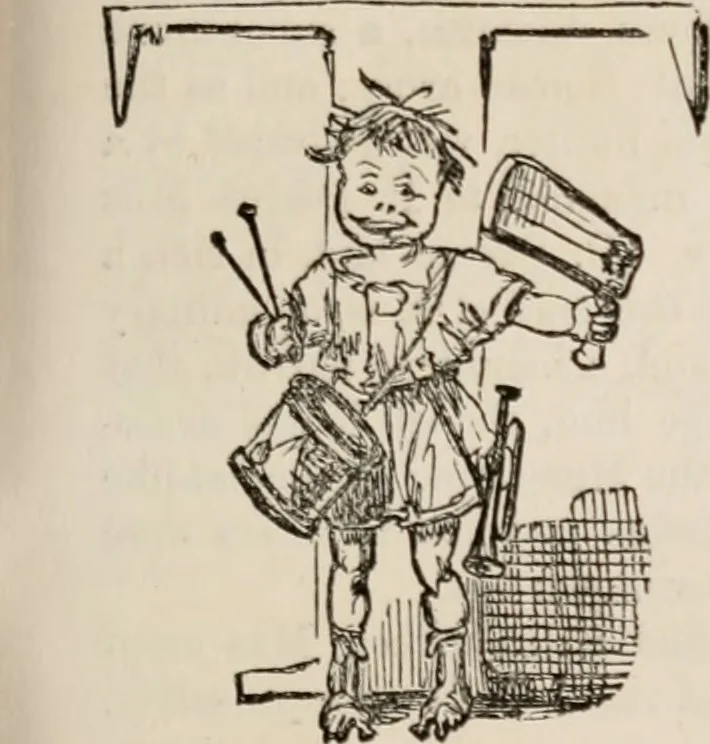 An illustration from The comic history of Rome, 1850, leaf 134