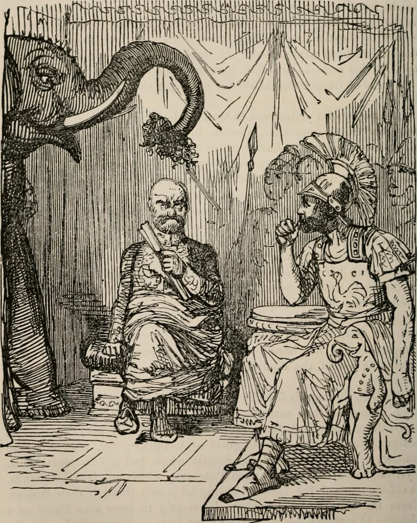 An illustration from The comic history of Rome, 1850, leaf 171