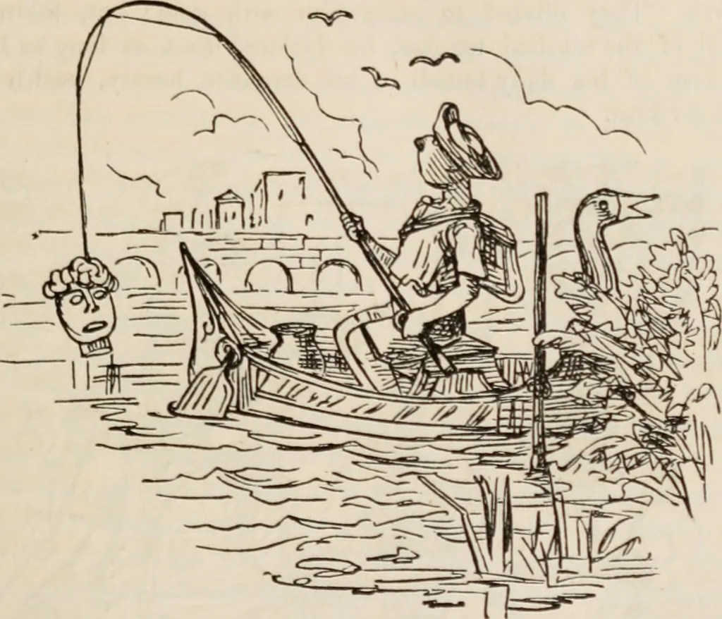 An illustration from The comic history of Rome, 1850, leaf 174