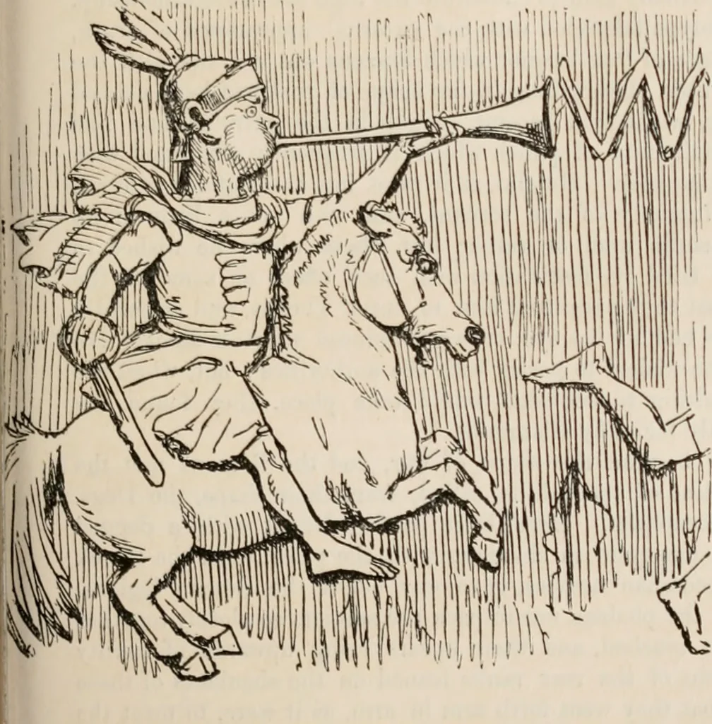 An illustration from The comic history of Rome, 1850, leaf 224