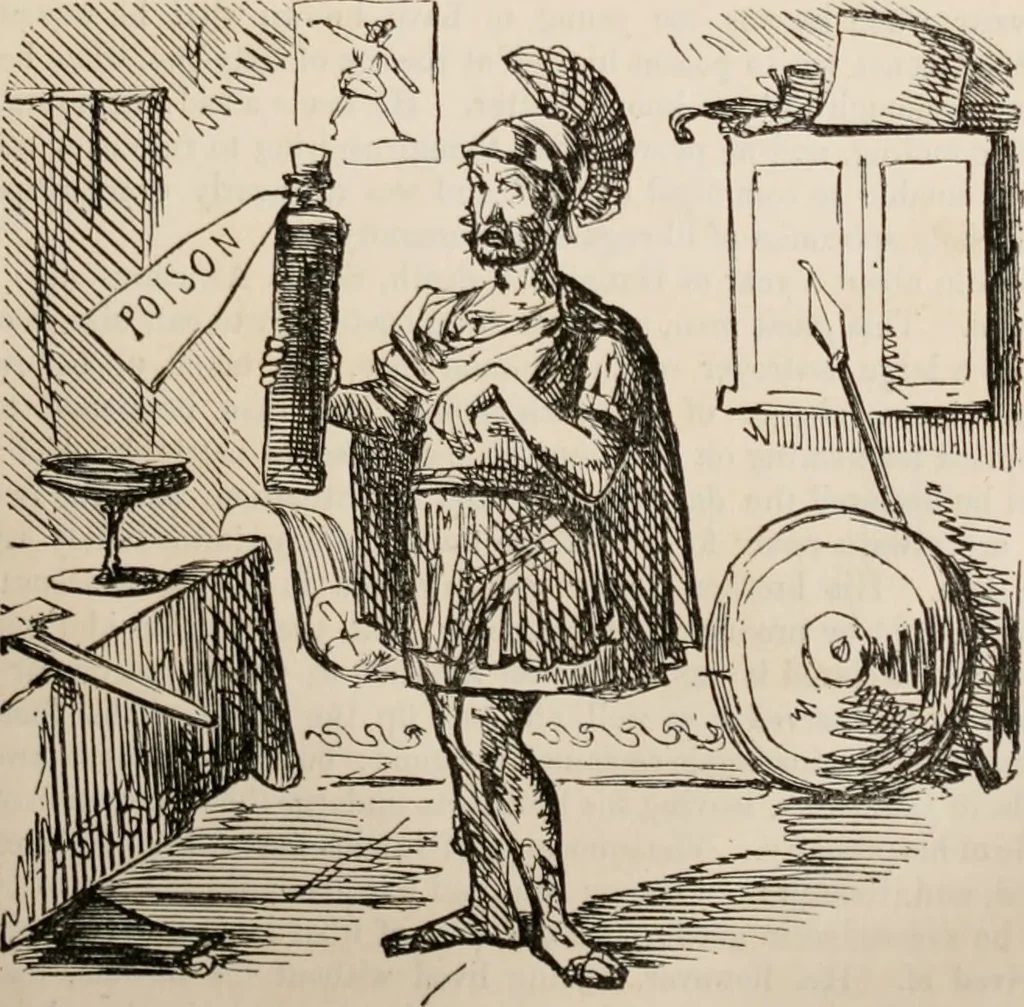 An illustration from The comic history of Rome, 1850, leaf 234