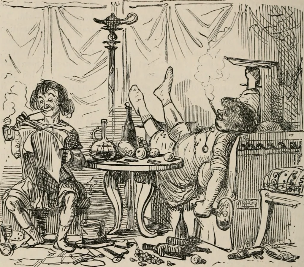 An illustration from The comic history of Rome, 1850, leaf 243