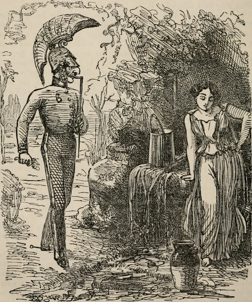 An illustration from The comic history of Rome, 1850, leaf 25