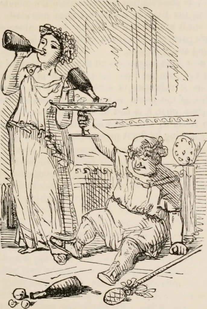 An illustration from The comic history of Rome, 1850, leaf 256