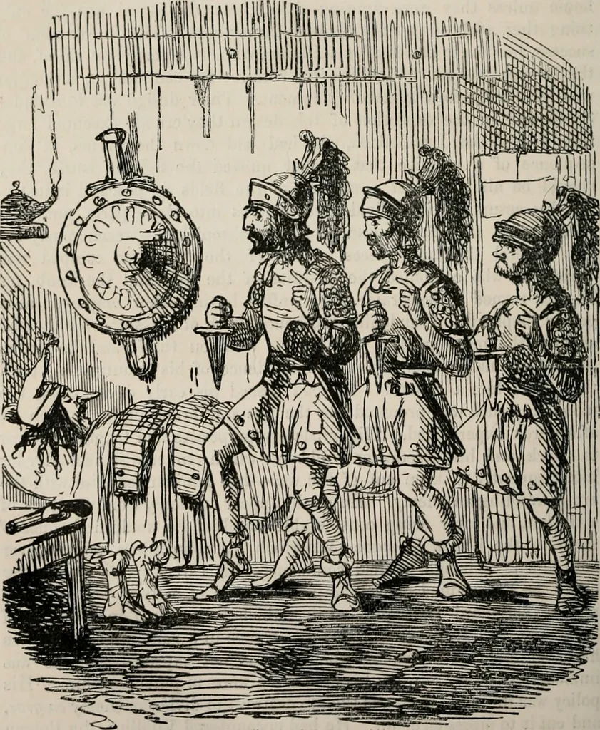 An illustration from The comic history of Rome, 1850, leaf 259