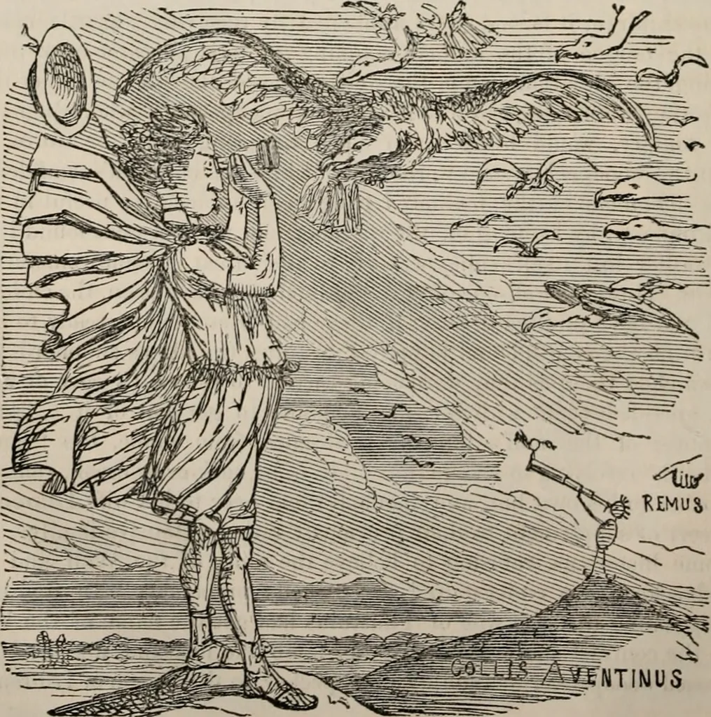 An illustration from The comic history of Rome, 1850, leaf 27