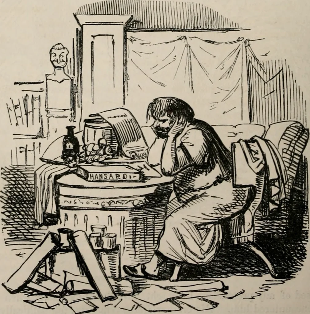 An illustration from The comic history of Rome, 1850, leaf 275