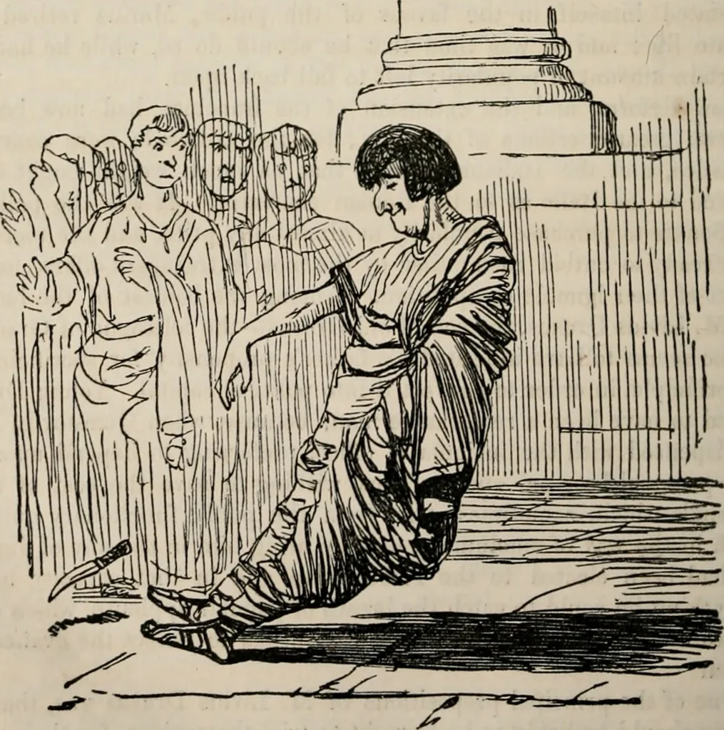 An illustration from The comic history of Rome, 1850, leaf 289