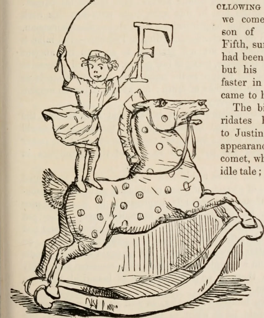 An illustration from The comic history of Rome, 1850, leaf 292