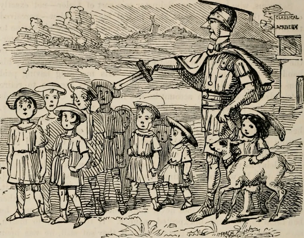 An illustration from The comic history of Rome, 1850, leaf 315