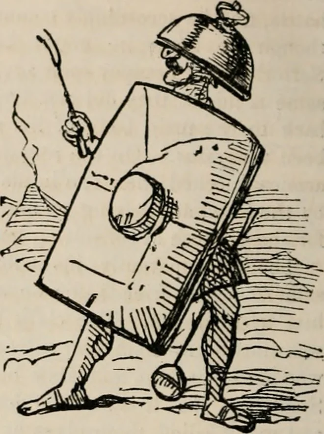 An illustration from The comic history of Rome, 1850, leaf 317