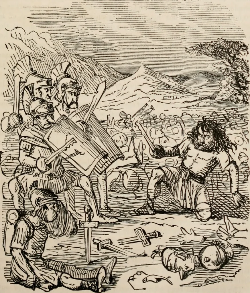 An illustration from The comic history of Rome, 1850, leaf 318