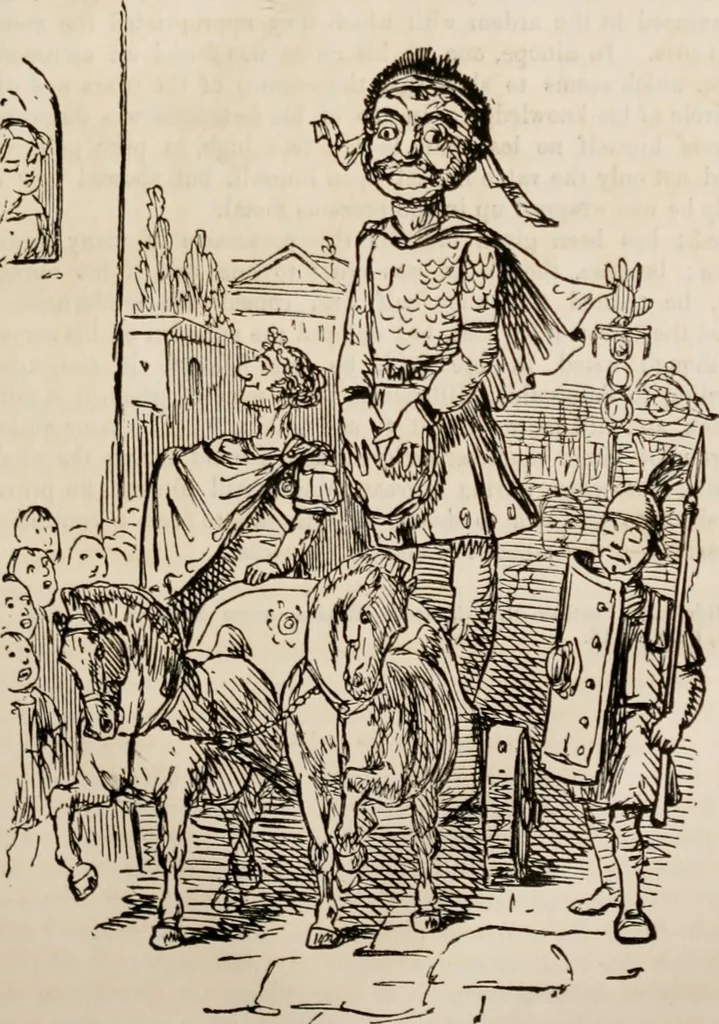 An illustration from The comic history of Rome, 1850, leaf 324