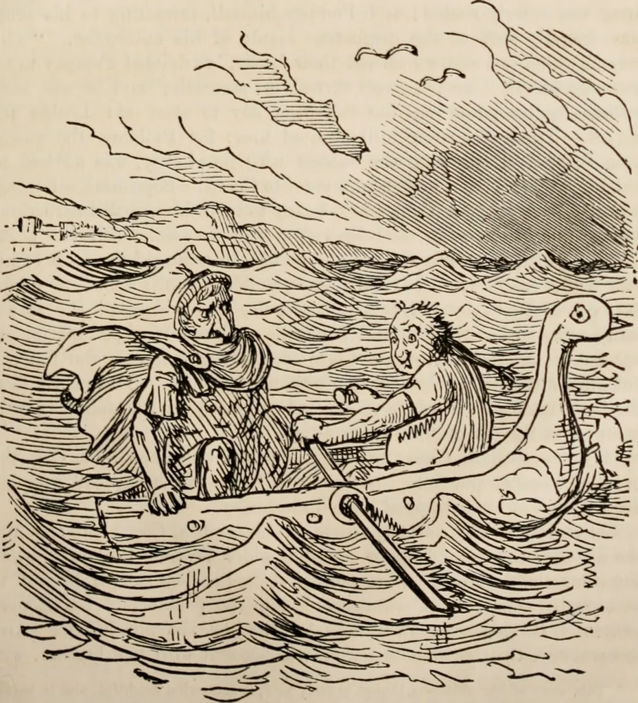 An illustration from The comic history of Rome, 1850, leaf 340