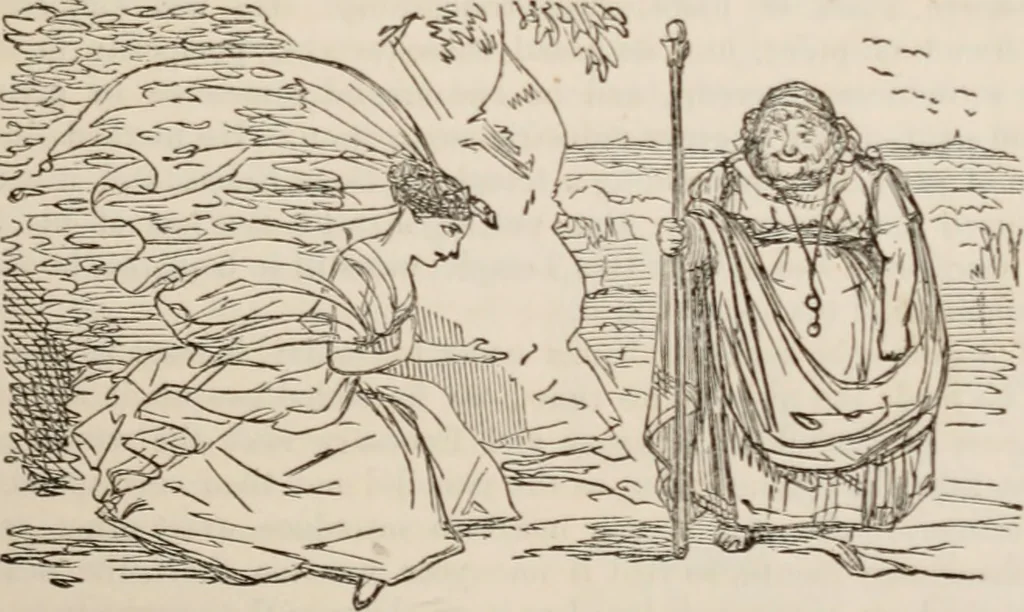 An illustration from The comic history of Rome, 1850, leaf 36
