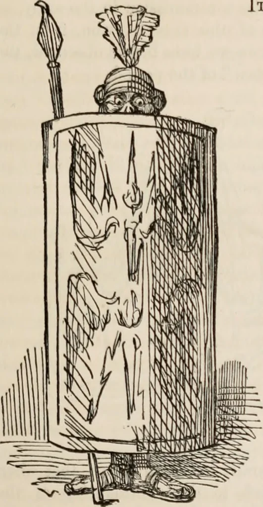 An illustration from The comic history of Rome, 1850, leaf 44