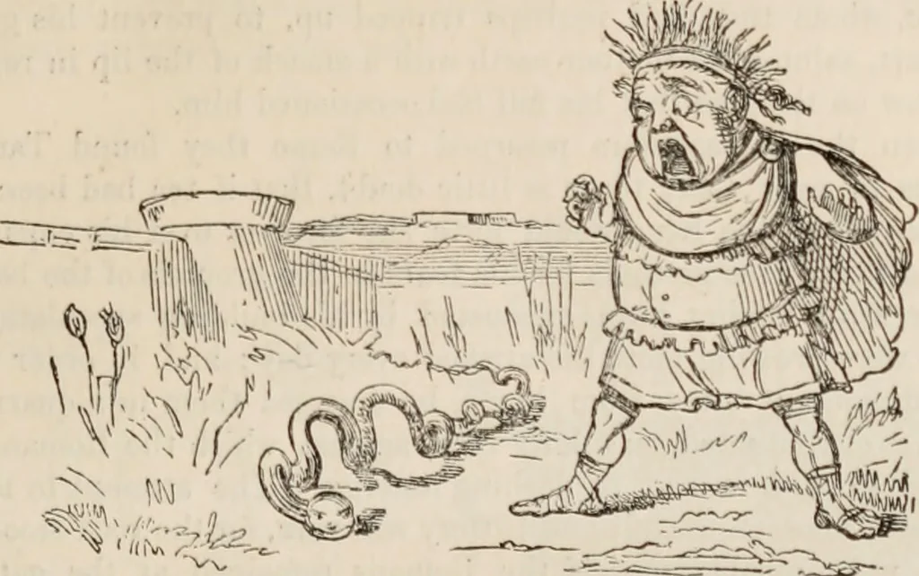 An illustration from The comic history of Rome, 1850, leaf 60