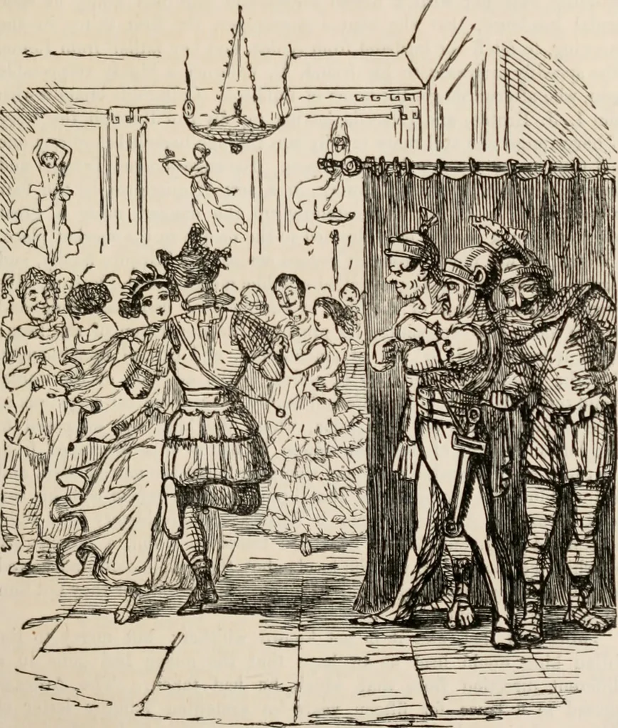 An illustration from The comic history of Rome, 1850, leaf 62