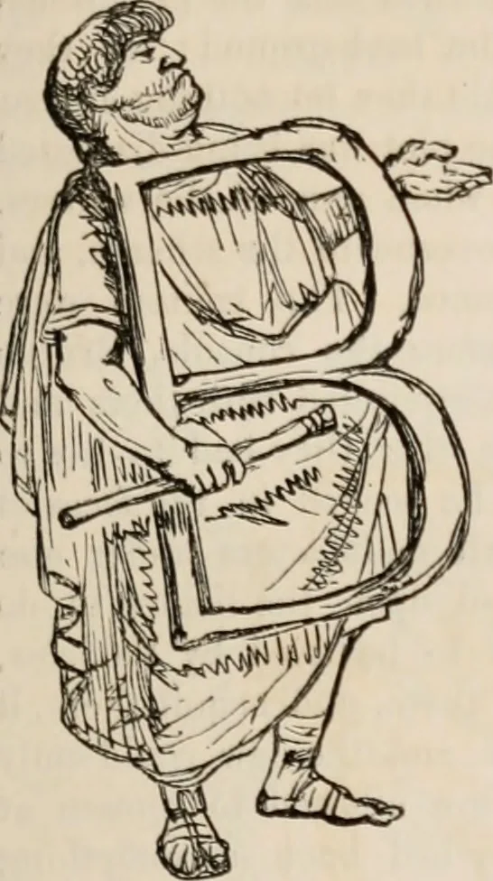 An illustration from The comic history of Rome, 1850, leaf 66