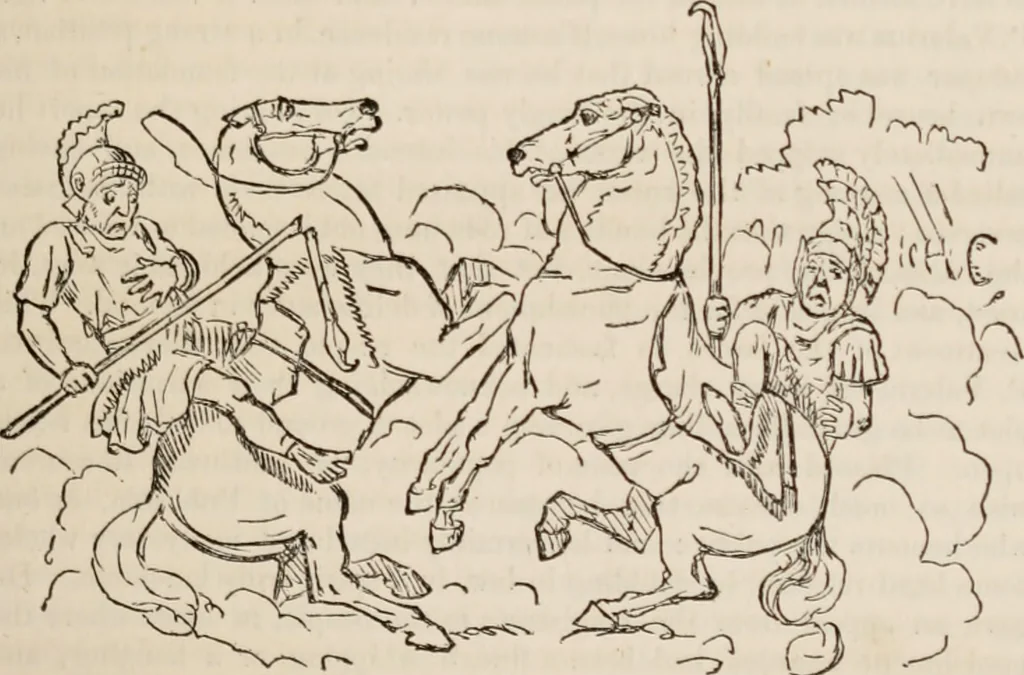 An illustration from The comic history of Rome, 1850, leaf 68
