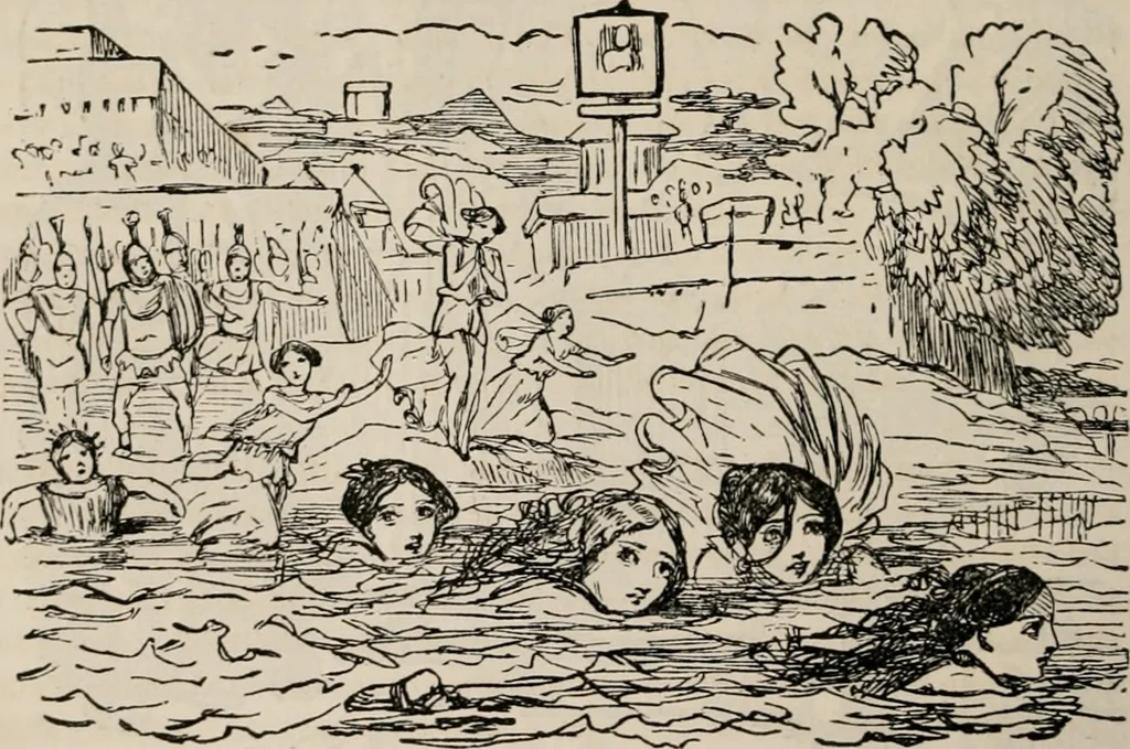 An illustration from The comic history of Rome, 1850, leaf 75