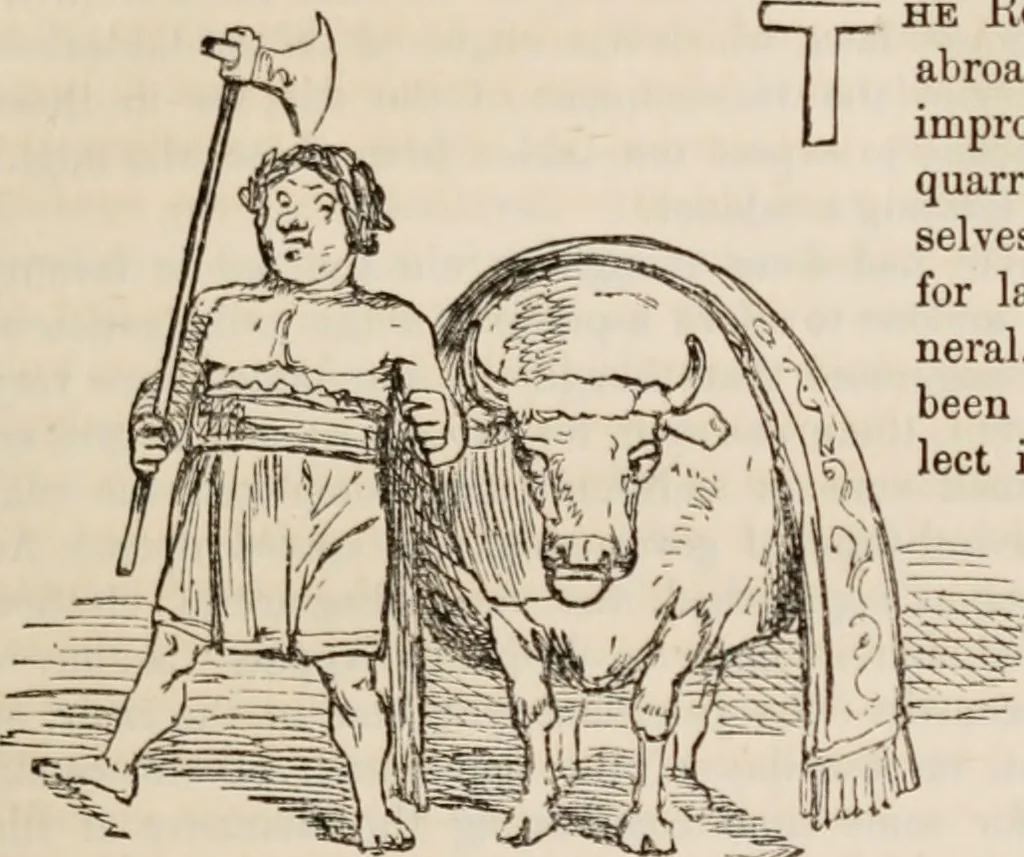 An illustration from The comic history of Rome, 1850, leaf 96