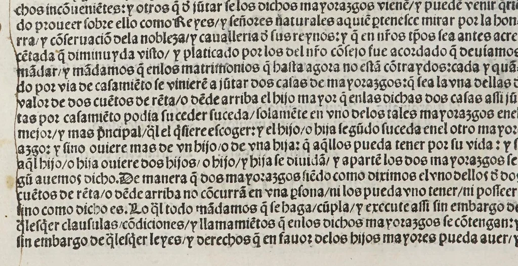 An illustration from Comiençan las cortes que Su Magestad del emperador y rey nuestro señor tuuo en la villa de Madrid: : con las leyes, y prematicas que en ella hizo, y ordeno. Juntamente con la prematica de las mulas, hecha en la ciudad de Toledo: y la declaracion despues hecha en las cortes de Madrid el año passado de mil y quinientos y treynta y quatro., 1535, leaf 38