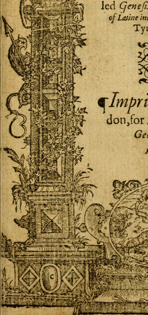 An illustration from A Commentarie of John Calvine upon the first booke of Moses called Genesis, 1578, leaf 6