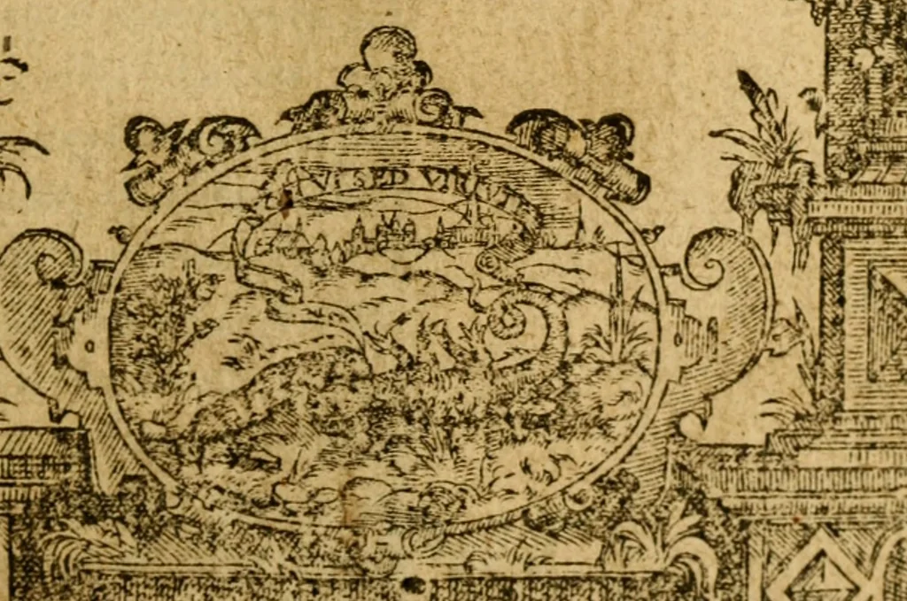 An illustration from A Commentarie of John Calvine upon the first booke of Moses called Genesis, 1578, leaf 6
