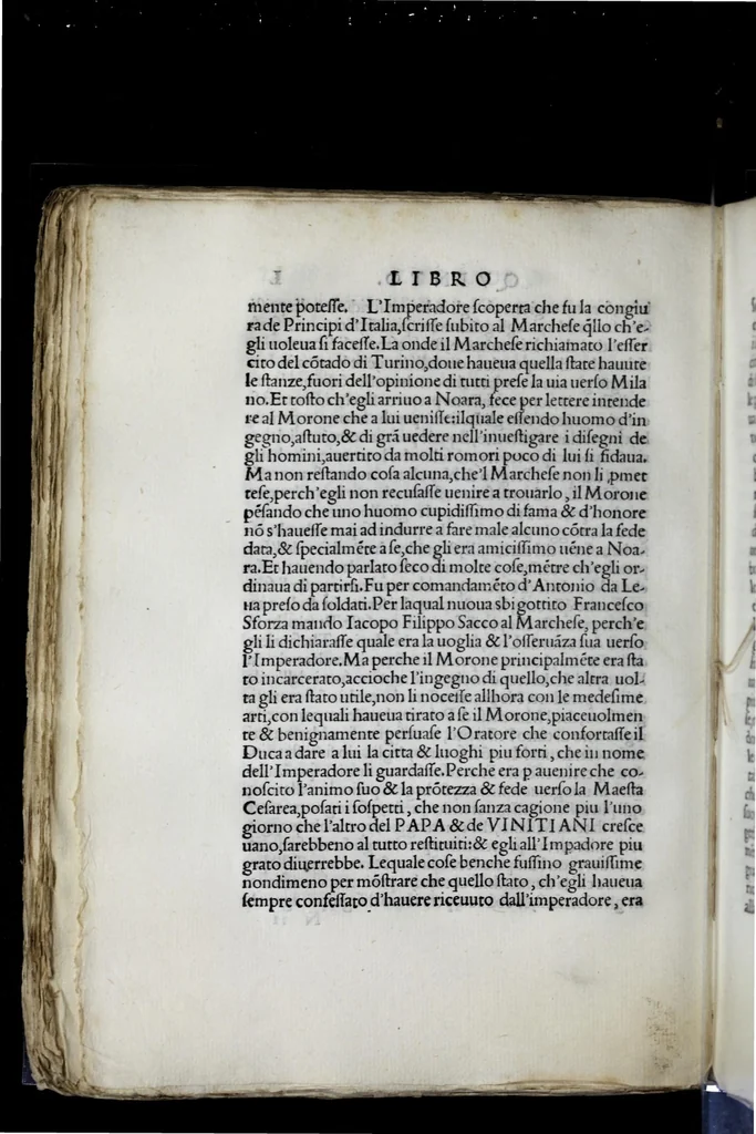 An illustration from Commentarii di M. Galeazzo Capella delle cose fatte per la resitutione di Francesco Sforza secondo, duca di Milano, 1539, leaf 114