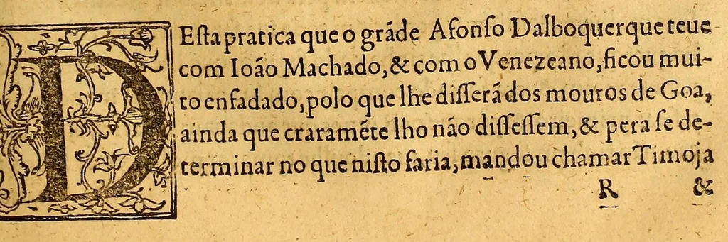 An illustration from Commentarios do grande Afonso Dalboquerque, capitam geral que foy das Indias Orientaes, : em tempo do muito poderoso Rey Dom Manuel, o primeiro deste nome., 1576, leaf 265
