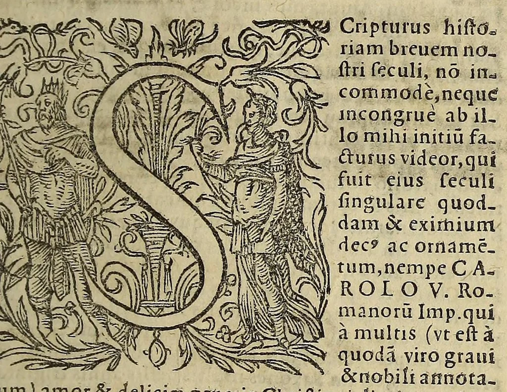 An illustration from Commentarius brevis rerum in orbe Gestarum, : ab anno salutis M.D. vsque In annum M.D. LXXIIII. Ex Optimis quibusque scriptoribus congestus, & nunc recèns non parùm auctus & locupletatus,, 1574, leaf 85