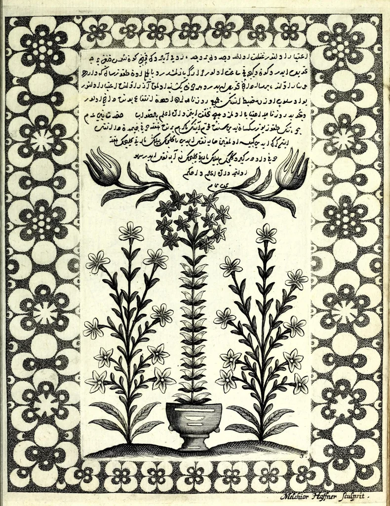 An illustration from Commentarius in Ruzname Naurus, sive, Tabulae aequinoctiales novi Persarum & Turcarum anni, 1676, leaf 23