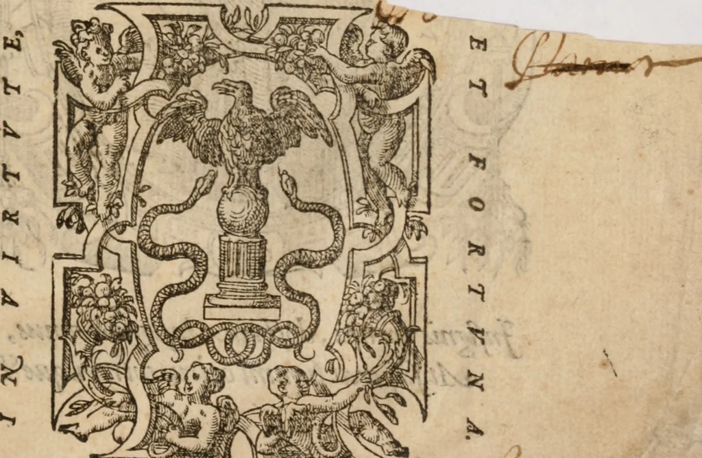 An illustration from Commentarivs de Iobeleo et indvlgentiis omnibvs ... olim anno Iobeleo 1550 Conymbricae editus, 1575, leaf 4