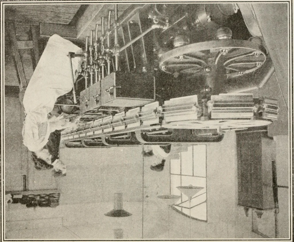 An illustration from Commercial bookbinding; a description of the processes and the various machines used, 1910, leaf 13