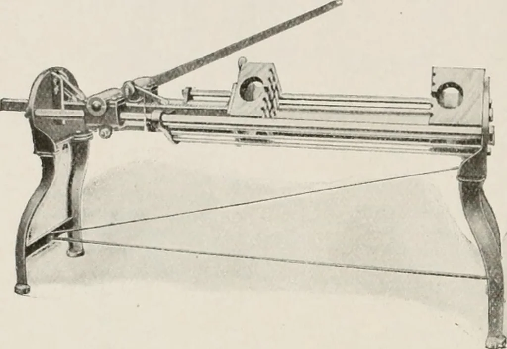 An illustration from Commercial bookbinding; a description of the processes and the various machines used, 1910, leaf 17